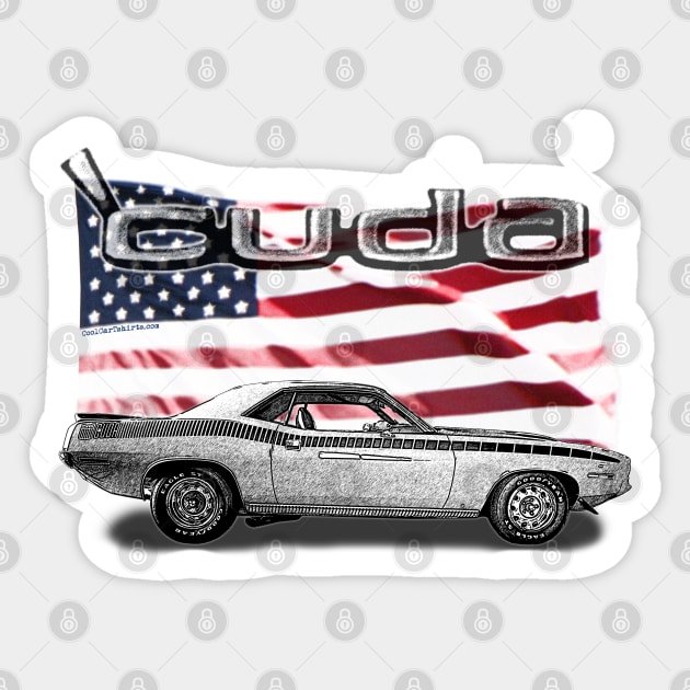 70s Cuda Sticker by CoolCarVideos